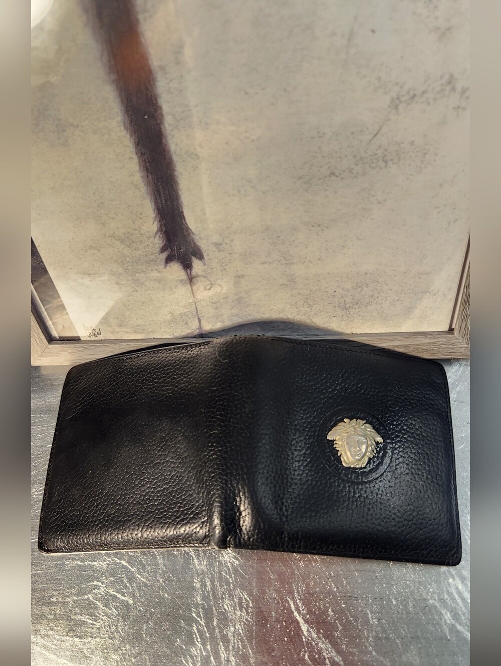 Versace Wallet With Silver Medusa Motif - Picture 13 of 16